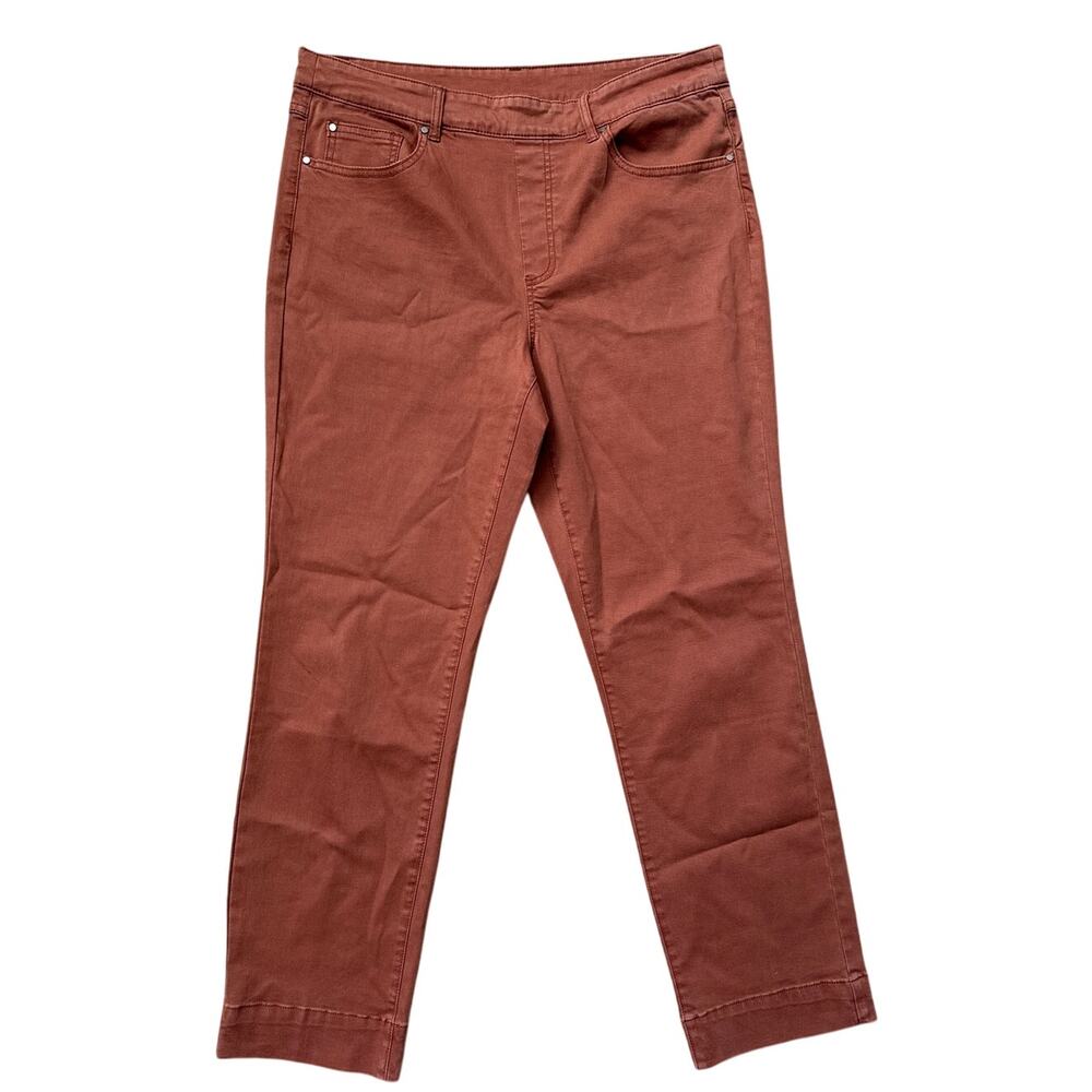 Tribal Plus Flatten-It Pull-On Stretch‎ Straight Leg Pants Copper Size 14 - Picture 2 of 7